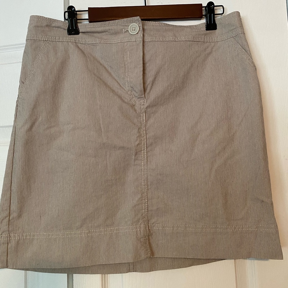 Gray and cream pinstriped Skirt